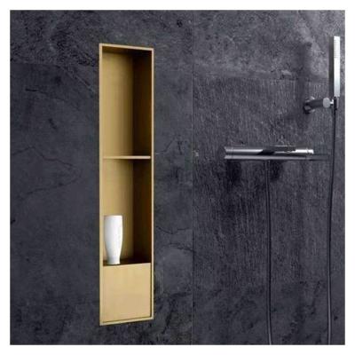 China Stainless Steel Brushed Shower Niche Perfect for Modern Shower Rooms Bathrooms and Kitchens for sale