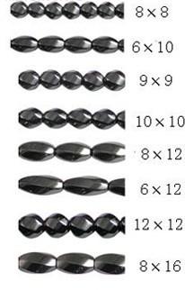 China six faces twist hematite beads for sale