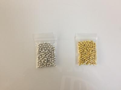 China Silver and gold 4mm metal beads for sale