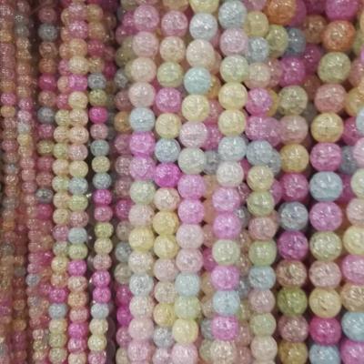 China colorful popcorn crystal round beads for sale