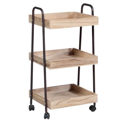 China Bamboo 3-Tier Bathroom Storage Rack, Bamboo Shelf for sale