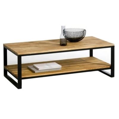 China Simple Rustic Modern Living Room Furniture Rectangle Wooden Coffee Table for sale