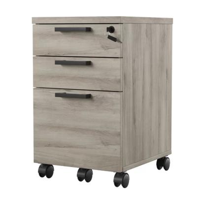 China MDF Painted Wholesale Wooden Drawer Home Office Movable Cabinet Locking Vertical File Filing Cabinet for sale