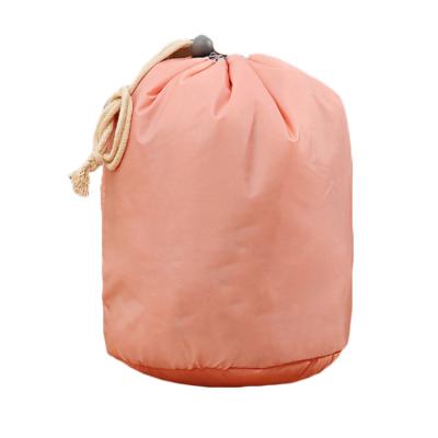 China Portable Waterproof Nylon Wash Bag Round Drawstring Makeup Brush Bag Cylinder Makeup Brush Bag Travel Cosmetic Makeup Organizer Organizer for sale