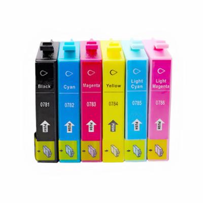 China COMPATIBLE Compatible Ink Cartridge T0781 - T0786 With Premium 6 Color For Epson R260 R280 R380 Series Printer for sale