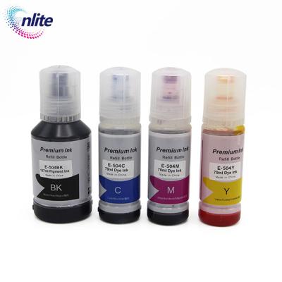 China Environmental Friendly 504 Refill Dye Ink For Epson l4160 L4150 Et-7700 Et-7750 L6160 L7160 L7180 Printers for sale