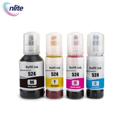 China Environmental Friendly Premium Color Bottle 524 T524 Compatible Refill Ink For Epson Ecotank L15150 L15160 524 Printer Ink for sale