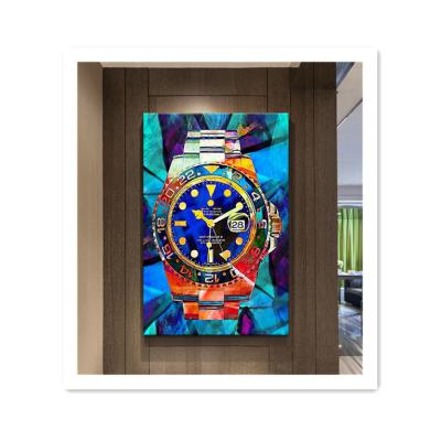 China Customized Modern Painting Art Modern POP Art Wall Canvas Print Wall Poster Rolex-Picture Watch for sale