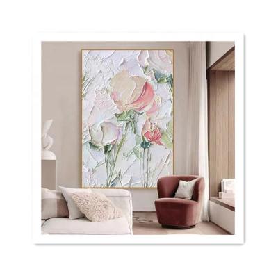 China Thick Textured Abstract Wall Art Texture Painting of ArtUnion Abstract Decoration Flower Canvas Artwork for sale