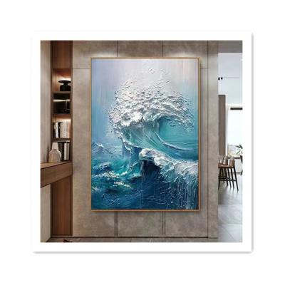 China Thick Textured Abstract Wall Art Texture Painting of ArtUnion Abstract Decoration WAVE Canvas Artwork for sale