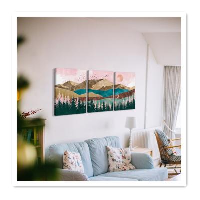 China Custom Home Decoration Landscape Mountain View Panels Landscape Wall Painting Artwork Canvas Print International Organization for Standardization 3 for sale