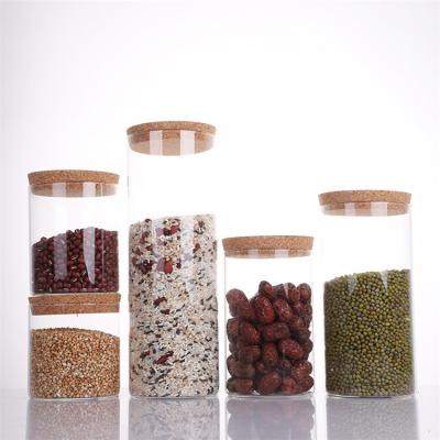 China Stocked good quality and price of airtight glass container food storage canister set for sale