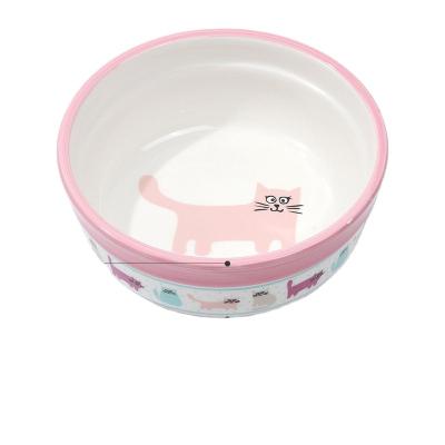 China Durable Hot Selling Ceramic Custom Color Assured Bottom Easy To Convenient Dog Bowl Pet Wash Bowl Clean Pet Non Slip for sale