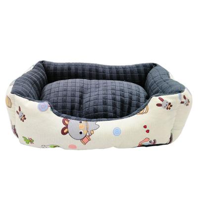 China Warm and soft plush cat house dog kennel breathable short protection cat dog kennel sofa pet bed cat protection sofa in winter for sale