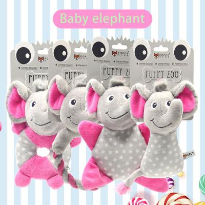 China New Viable Durable Sharp Toys Plush Elephant Toys Sharp Dog Supplies To Help Dogs Grind Their Teeth for sale