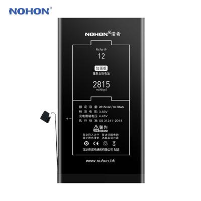 China Mobile Phone Nohon Lithium Ion Batteries Best Quality 2815mah Mobile Phone Standard Battery For iPhone 12 Mini Battery Original for sale