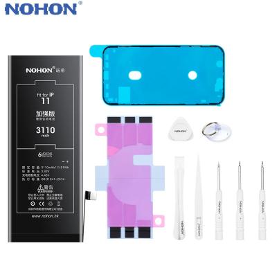 China NOHON mobile phone for Apple iPhone 11 2022 lithium batteries standard capacity phone smartphone rechargeable battery for sale