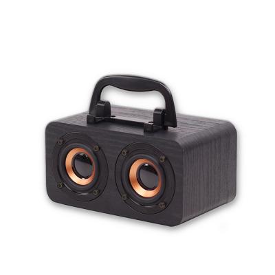 China Dropshipping High Quality 5.1 tws Portable Wooden Wireless Outdoor Bass Speaker Radio Loud Waterproof Wooden Speaker for sale