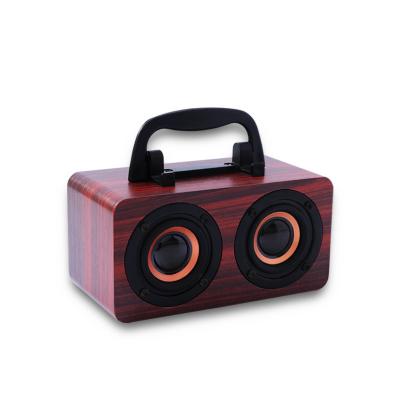 China Portable Wooden Wireless Portable BT Speaker Player Waterproof Usb Woofer Speaker Tws Large Outdoor Wireless Speaker for sale