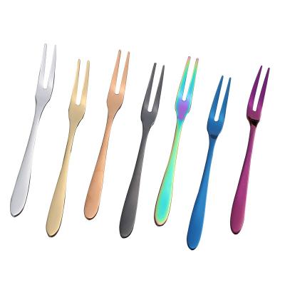 China Disposable Small Fruit Fork Stainless Steel Chinese Wholesale Supplier for sale