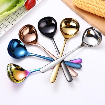 China Disposable Spoon 304 Deep Color Stainless Steel Gold Plated Spoon for sale