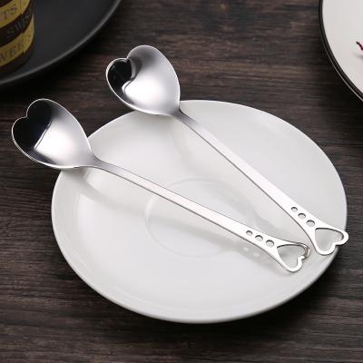 China Love Spoon Honey Spoon Quality Disposable Stainless Steel Coffee Spoon for sale