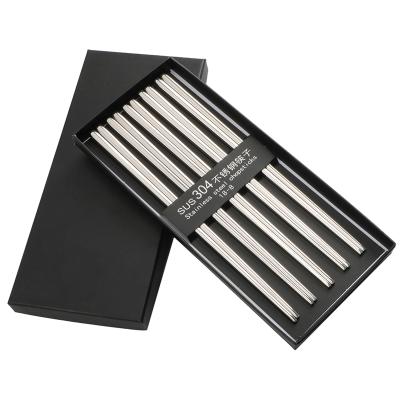 China Disposable Eco - Friendly Stainless Steel Tableware Chopsticks And Gift Box For Christmas for sale