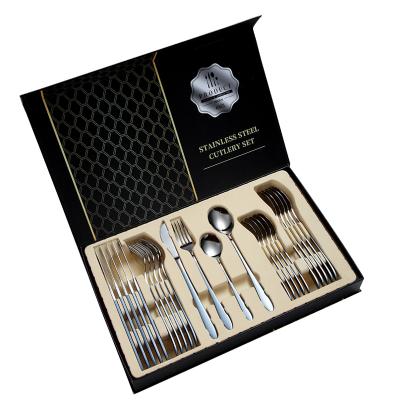 China 24 Disposable Cutlery Forks And Spoons With Custom Fancy Cutlery Set In Polished Silver Case And Stainless Steel Cutlery Set for sale