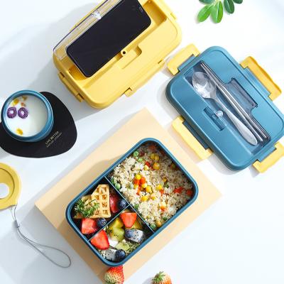 China Biodegradable Eco-Friendly Heatable Lunch Box Rice Husk Bag Wheat Straw Food Bowl Plastic Container for sale