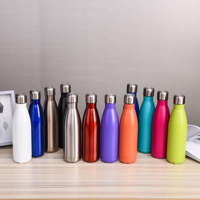 China Sustainable 500mL Double Wall Galaxy Coke Thermos Bottle Sublimated Silver Thermos Bottle Coke Style Stainless Steel Bottle Custom for sale