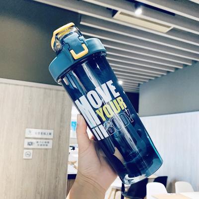 China Viable Egg White Shaker 500ml Clear Viable Bisphenol A Straws Gym Water Bottle for sale