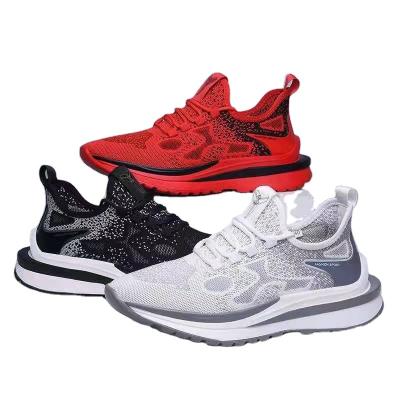 China CUSHIONING wholesale cheap fashionable man running sport slip on fly knit casual breathable walking shoes 2022 for sale