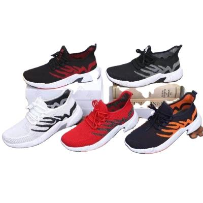 China CUSHIONING 2021 Fashion New Factory Wholesale Cheap Man Fly Knit PVC Walking Shoes Casual Sneaker for sale