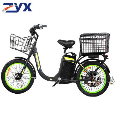 China Wholesale China High Quality Aluminum Alloy Steel Frame Electric Bicycle For Food Delivery 350w Rear Motor Cargo Bike for sale