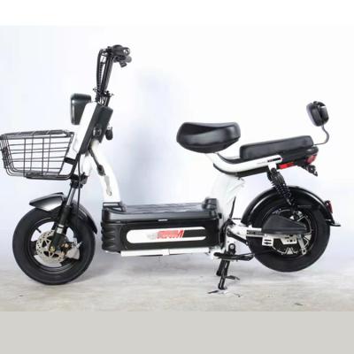 China Steel 2 Seat Electric Scooter Adult E Bicycle 250w City Bike 500w 2 Wheel Mini Two Seat Electric Bike for sale