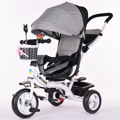 China Adjustable high quality four in one baby tricycle toy small wheel triciclo cheap kids tricycle for 2 year old boy german kids tricycle for sale