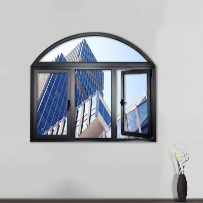 China Hot Selling Folding Open Screen Round Lid Special Shape Exterior Window for sale