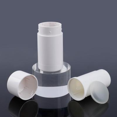 China Recyclable 30G 50G 75G Round Shaped White Packaging Deodorant Stick Containers, Empty Solid Cleaning Plastic Bottle Deodorant Tube for sale