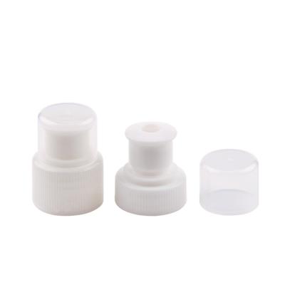 China Non Spill Type New Manufacturer OEM Bottle Lids Low Price Push And Pull Plastic Closure Cap for sale