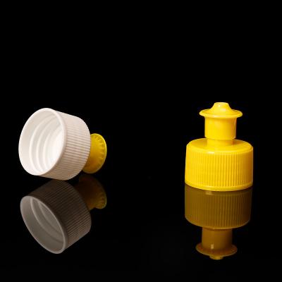 China Wholesale Non Spill 28mm Plastic Water Bottle Push-Pull Caps PP Sports Water Push-Pull Caps Cap for sale