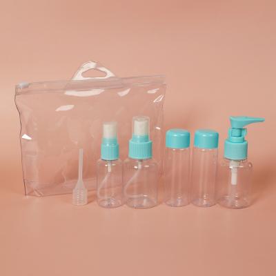 China Cosmetic Eco - Friendly Travel Set Cosmetic Bottle Travel Kits Travel Set Blue Bottle for sale