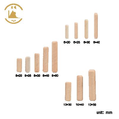 China Factory Direct Selling Stock Eucalyptus Wooden Finger Dowels Solid Wood Dowels Birch Beech Wooden Dowels for sale