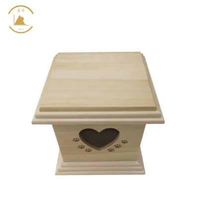 China Sustainable Factory Direct Handmade Customized Wooden Pet Urn for sale