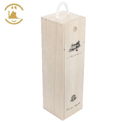 China Europe factory direct wine box Paulownia wood wine box rustic aliba gift box single selected carrying case for sale