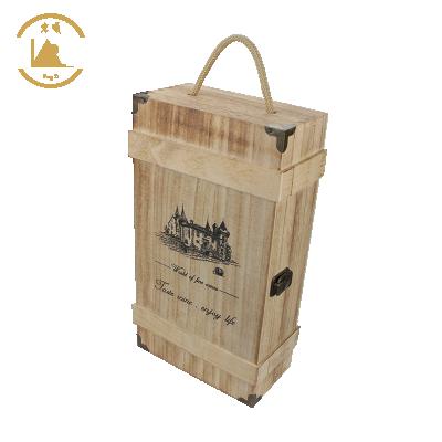 China Europe Factory Direct Wooden Wine Box Gift With Hinged Lid Tung Wood Case For Storage And Customized Crafts Engraving Logo for sale