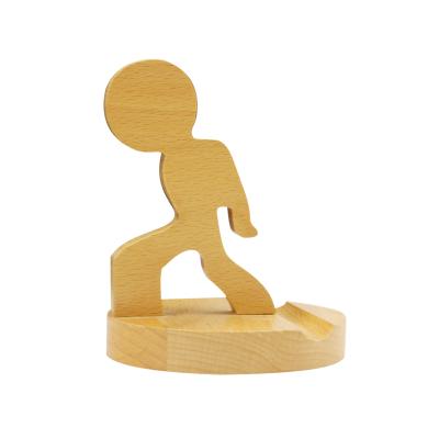 China Factory Direct Beech Wood Phone Stand Wooden Phone Stand for sale