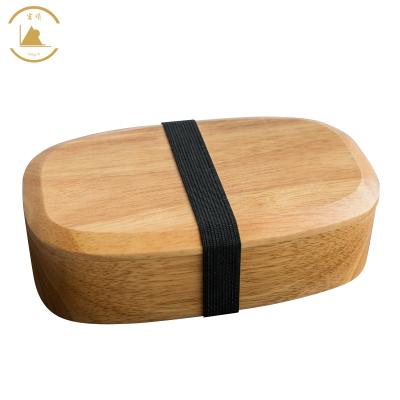 China Handmade Natural Wooden Bowl Bento Box Sushi Bento Boxes Viable Wooden Lunch Boxes Natural Wooden Food Container for sale