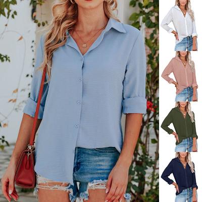 China 2022 Summer/Autumn Long Sleeve Women's QUICK DRY Blouses And Casual Shirts Women Dress Vintage Shirts Tops Hot Sale On Amazon for sale