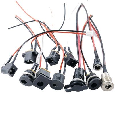 China Power Dc-099 Connectors With Wire dc 099 5a mm Prewired Panel Mount 30v 5.5 x 2.1 5.5 x 2.5mm Female DC Power Jack Socket With Cable for sale