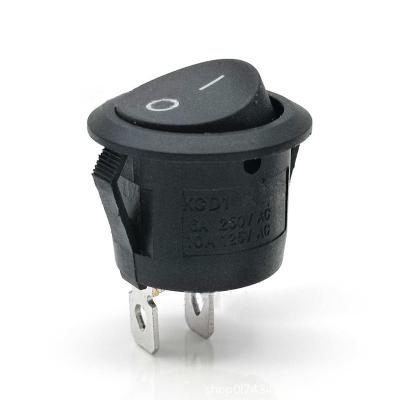 China Nylon+brass t85 rocker switch round 2 terminals rocker switch boat on-off type diameter 23mm KCD1 for sale